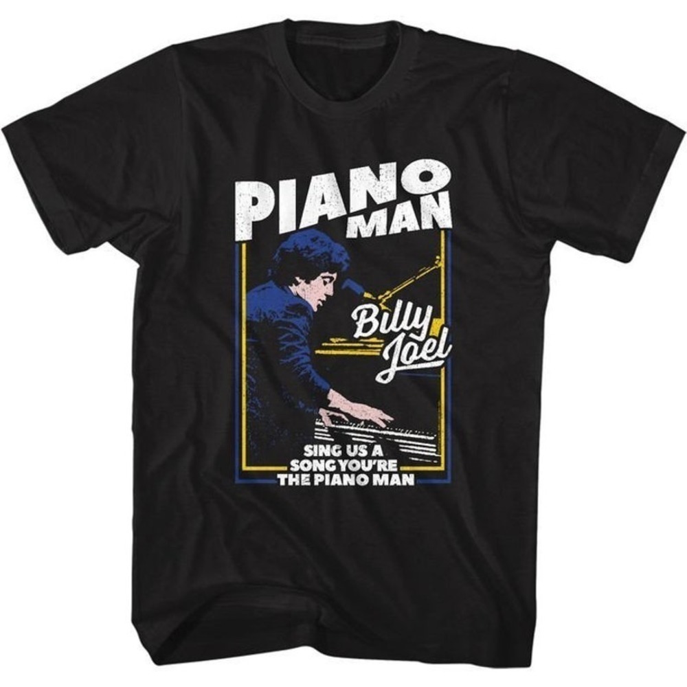 Billy Joel The Piano Man Black Unisex Tshirt